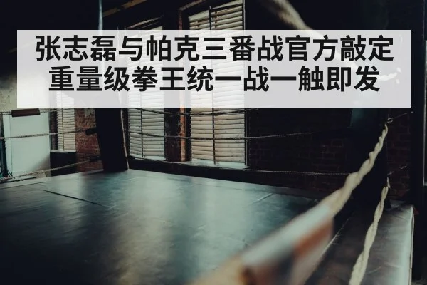张志磊与帕克三番战官方敲定 重量级拳王统一战一触即发